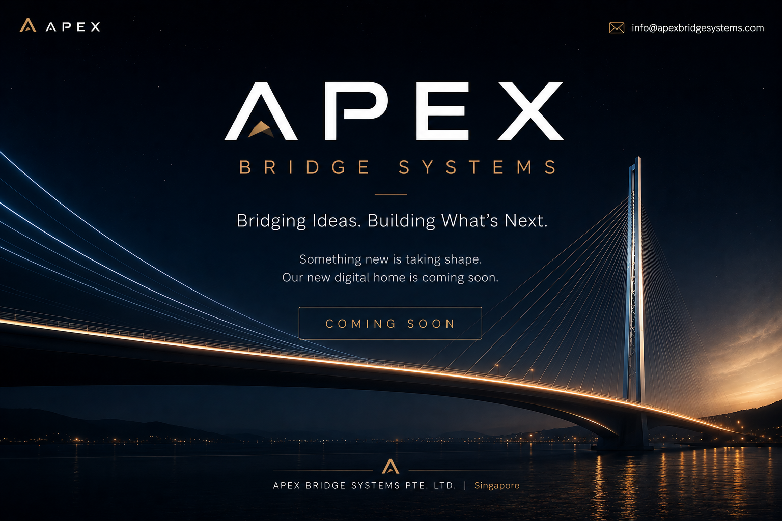 APEX Bridge Systems — Bridging Ideas. Building What’s Next. Coming Soon.